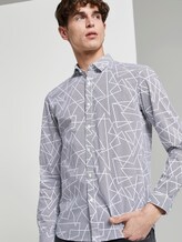 Gemustertes Hemd - Männer - white geometric outline print Gemustertes Hemd - Männer - white geometric outline print - 5 - TOM TAILOR Denim