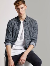 Gemustertes Hemd - Männer - navy geometric outline print Gemustertes Hemd - Männer - navy geometric outline print - 5 - TOM TAILOR Denim