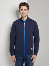 Sweatjacke mit Stehkragen - Männer - Black Iris Blue Sweatjacke mit Stehkragen - Männer - Black Iris Blue - 1 - TOM TAILOR