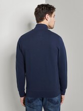 Sweatjacke mit Stehkragen - Männer - Black Iris Blue Sweatjacke mit Stehkragen - Männer - Black Iris Blue - 2 - TOM TAILOR