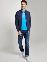 Sweatjacke mit Stehkragen - Männer - Black Iris Blue Sweatjacke mit Stehkragen - Männer - Black Iris Blue - 3 - TOM TAILOR