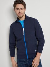 Sweatjacke mit Stehkragen - Männer - Black Iris Blue Sweatjacke mit Stehkragen - Männer - Black Iris Blue - 5 - TOM TAILOR
