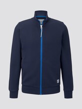 Sweatjacke mit Stehkragen - Männer - Black Iris Blue Sweatjacke mit Stehkragen - Männer - Black Iris Blue - 7 - TOM TAILOR