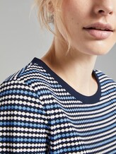 Gepunktetes Minikleid aus Jersey - Frauen - blue white structure Gepunktetes Minikleid aus Jersey - Frauen - blue white structure - 10 - TOM TAILOR