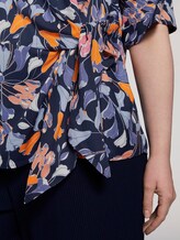 Bluse mit Knoten-Detail - Frauen - colorful blue flower print Bluse mit Knoten-Detail - Frauen - colorful blue flower print - 10 - My True Me