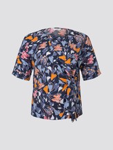 Bluse mit Knoten-Detail - Frauen - colorful blue flower print Bluse mit Knoten-Detail - Frauen - colorful blue flower print - 7 - My True Me