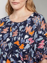 Bluse mit Knoten-Detail - Frauen - colorful blue flower print Bluse mit Knoten-Detail - Frauen - colorful blue flower print - 9 - My True Me