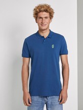 Poloshirt mit Print - Männer - bright king blue melange Poloshirt mit Print - Männer - bright king blue melange - 1 - TOM TAILOR Denim