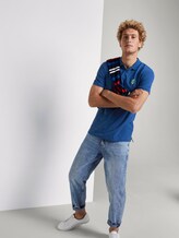 Poloshirt mit Print - Männer - bright king blue melange Poloshirt mit Print - Männer - bright king blue melange - 3 - TOM TAILOR Denim