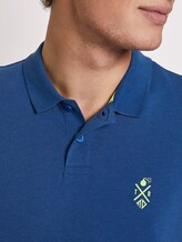 Poloshirt mit Print - Männer - bright king blue melange Poloshirt mit Print - Männer - bright king blue melange - 9 - TOM TAILOR Denim