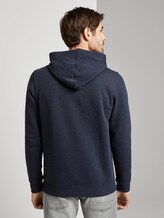 Bedrukte Hoodie - Männer - sky captain blue white melange Bedrukte Hoodie - Männer - sky captain blue white melange - 2 - TOM TAILOR