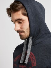 Bedrukte Hoodie - Männer - sky captain blue white melange Bedrukte Hoodie - Männer - sky captain blue white melange - 9 - TOM TAILOR