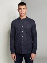 Gemustertes Hemd mit Mao-Kragen - Männer - navy diamond dot print Gemustertes Hemd mit Mao-Kragen - Männer - navy diamond dot print - 1 - TOM TAILOR Denim