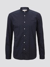 Gemustertes Hemd mit Mao-Kragen - Männer - navy diamond dot print Gemustertes Hemd mit Mao-Kragen - Männer - navy diamond dot print - 7 - TOM TAILOR Denim