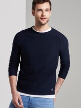 Feiner Strickpullover mit Struktur - Männer - Sky Captain Blue Feiner Strickpullover mit Struktur - Männer - Sky Captain Blue - 5 - TOM TAILOR