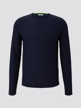 Feiner Strickpullover mit Struktur - Männer - Sky Captain Blue Feiner Strickpullover mit Struktur - Männer - Sky Captain Blue - 7 - TOM TAILOR