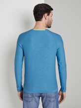 Feiner Strickpullover mit Struktur - Männer - soft cloud blue Feiner Strickpullover mit Struktur - Männer - soft cloud blue - 2 - TOM TAILOR