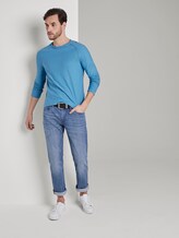 Feiner Strickpullover mit Struktur - Männer - soft cloud blue Feiner Strickpullover mit Struktur - Männer - soft cloud blue - 3 - TOM TAILOR