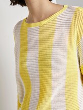Patterned knitted sweater - Women - yellow white vertical stripe Patterned knitted sweater - Women - yellow white vertical stripe - 10 - TOM TAILOR Denim