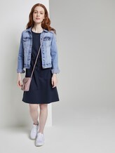 Mini Sweatkleid mit Taschen - Frauen - Real Navy Blue Mini Sweatkleid mit Taschen - Frauen - Real Navy Blue - 3 - TOM TAILOR Denim