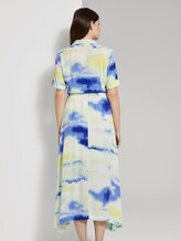 Batik-Midikleid mit Schllitzen - Frauen - green blue watercolor print Batik-Midikleid mit Schllitzen - Frauen - green blue watercolor print - 2 - TOM TAILOR Denim