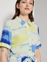 Batik-Midikleid mit Schllitzen - Frauen - green blue watercolor print Batik-Midikleid mit Schllitzen - Frauen - green blue watercolor print - 9 - TOM TAILOR Denim