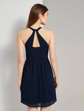 Mini Chiffonkleid mit Spitze - Frauen - Real Navy Blue Mini Chiffonkleid mit Spitze - Frauen - Real Navy Blue - 2 - TOM TAILOR Denim