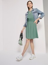 Mini Chiffonkleid mit Spitze - Frauen - dust green Mini Chiffonkleid mit Spitze - Frauen - dust green - 3 - TOM TAILOR Denim