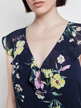 Volantkleid in Maxi-Länge mit floralem Print - Frauen - navy blue flower print Volantkleid in Maxi-Länge mit floralem Print - Frauen - navy blue flower print - 9 - TOM TAILOR Denim