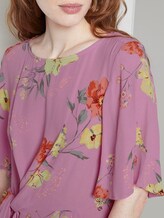 Kurzes Kleid mit Knoten-Detail im floralen Muster - Frauen - rose flower print Kurzes Kleid mit Knoten-Detail im floralen Muster - Frauen - rose flower print - 10 - TOM TAILOR Denim