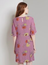 Kurzes Kleid mit Knoten-Detail im floralen Muster - Frauen - rose flower print Kurzes Kleid mit Knoten-Detail im floralen Muster - Frauen - rose flower print - 2 - TOM TAILOR Denim