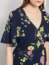 Flowing maxi wrap dress with a floral print - Women - navy blue flower print Flowing maxi wrap dress with a floral print - Women - navy blue flower print - 9 - TOM TAILOR Denim