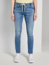 Lynn anti-fit jeans with a drawstring through the waistband - Women - Light Stone Blue Denim Lynn anti-fit jeans with a drawstring through the waistband - Women - Light Stone Blue Denim - 1 - TOM TAILOR Denim
