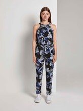 Relaxed Neckholder-Jumpsuit - Frauen - black blue tropical print Relaxed Neckholder-Jumpsuit - Frauen - black blue tropical print - 1 - TOM TAILOR Denim