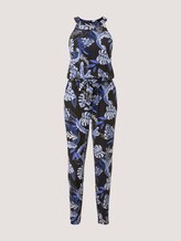 Relaxed Neckholder-Jumpsuit - Frauen - black blue tropical print Relaxed Neckholder-Jumpsuit - Frauen - black blue tropical print - 7 - TOM TAILOR Denim