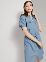 Utility shirt dress made of Lyocell - Women - light stone bright blue denim Utility shirt dress made of Lyocell - Women - light stone bright blue denim - 5 - TOM TAILOR Denim