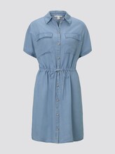 Utility shirt dress made of Lyocell - Women - light stone bright blue denim Utility shirt dress made of Lyocell - Women - light stone bright blue denim - 7 - TOM TAILOR Denim