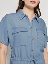 Utility shirt dress made of Lyocell - Women - light stone bright blue denim Utility shirt dress made of Lyocell - Women - light stone bright blue denim - 9 - TOM TAILOR Denim