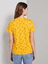 T-Shirt mit floralem Print - Frauen - yellow floral minimal design T-Shirt mit floralem Print - Frauen - yellow floral minimal design - 2 - TOM TAILOR