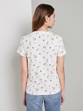 T-Shirt mit floralem Print - Frauen - offwhite floral minimal design T-Shirt mit floralem Print - Frauen - offwhite floral minimal design - 2 - TOM TAILOR