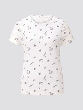 T-Shirt mit floralem Print - Frauen - offwhite floral minimal design T-Shirt mit floralem Print - Frauen - offwhite floral minimal design - 7 - TOM TAILOR
