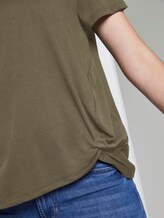 Schlichtes T-Shirt mit Knotendetail - Frauen - Woodland Green Schlichtes T-Shirt mit Knotendetail - Frauen - Woodland Green - 10 - TOM TAILOR