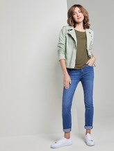 Schlichtes T-Shirt mit Knotendetail - Frauen - Woodland Green Schlichtes T-Shirt mit Knotendetail - Frauen - Woodland Green - 3 - TOM TAILOR