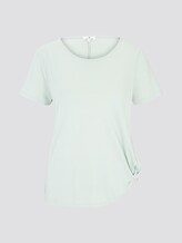 Schlichtes T-Shirt mit Knotendetail - Frauen - Fresh Mint Green Schlichtes T-Shirt mit Knotendetail - Frauen - Fresh Mint Green - 7 - TOM TAILOR