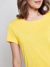 Schlichtes T-Shirt mit Knotendetail - Frauen - deep golden yellow Schlichtes T-Shirt mit Knotendetail - Frauen - deep golden yellow - 9 - TOM TAILOR