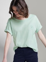 T-Shirt in Farbwaschung mit kleinem Print - Frauen - Fresh Mint Green T-Shirt in Farbwaschung mit kleinem Print - Frauen - Fresh Mint Green - 5 - TOM TAILOR
