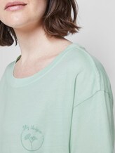 T-Shirt in Farbwaschung mit kleinem Print - Frauen - Fresh Mint Green T-Shirt in Farbwaschung mit kleinem Print - Frauen - Fresh Mint Green - 9 - TOM TAILOR