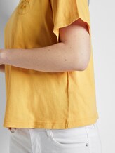 T-Shirt in Farbwaschung mit kleinem Print - Frauen - deep golden yellow T-Shirt in Farbwaschung mit kleinem Print - Frauen - deep golden yellow - 10 - TOM TAILOR