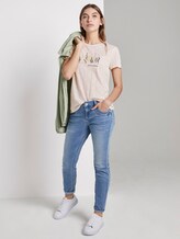 Gestreiftes T-Shirt mit floralem Print - Frauen - offwhite yellow thin stripe Gestreiftes T-Shirt mit floralem Print - Frauen - offwhite yellow thin stripe - 3 - TOM TAILOR