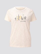 Gestreiftes T-Shirt mit floralem Print - Frauen - offwhite yellow thin stripe Gestreiftes T-Shirt mit floralem Print - Frauen - offwhite yellow thin stripe - 7 - TOM TAILOR